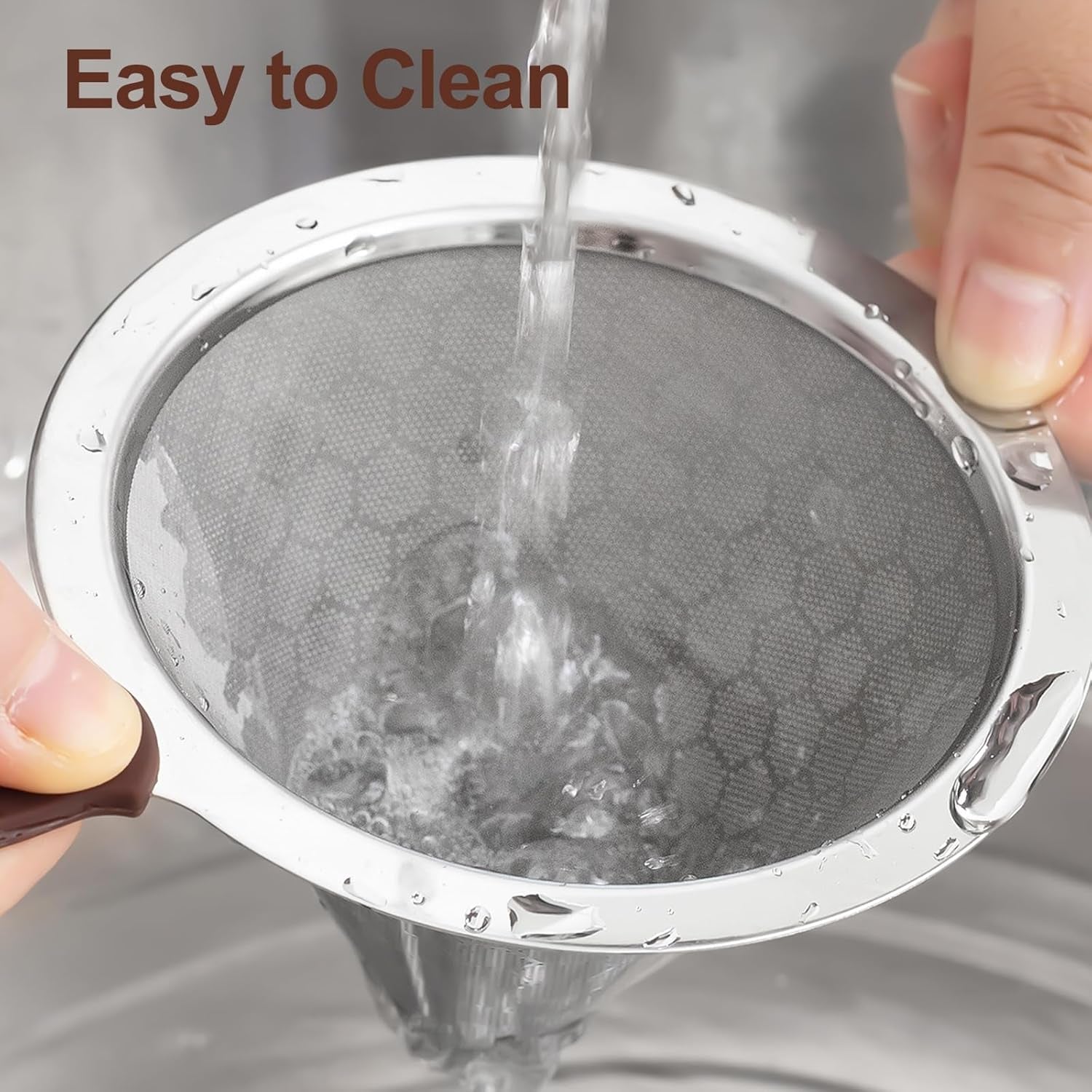 Experience Rich Flavor with the MISETTO Stainless Steel Pour Over Coffee Dripper - Easy to Clean, Reusable Cone Filter for Perfect Brews Anywhere