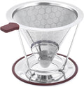 Experience Rich Flavor with the MISETTO Stainless Steel Pour Over Coffee Dripper - Easy to Clean, Reusable Cone Filter for Perfect Brews Anywhere